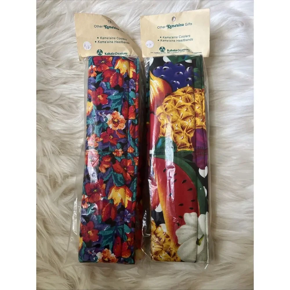 Vintage Kahala Creations Hawaii Kamaaina Comforts Strap Covers NWT Set of 2